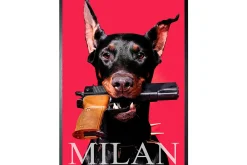 Art Print Dog Pistol FA-217