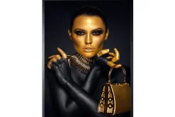 Art Print Golden Face FEM-068