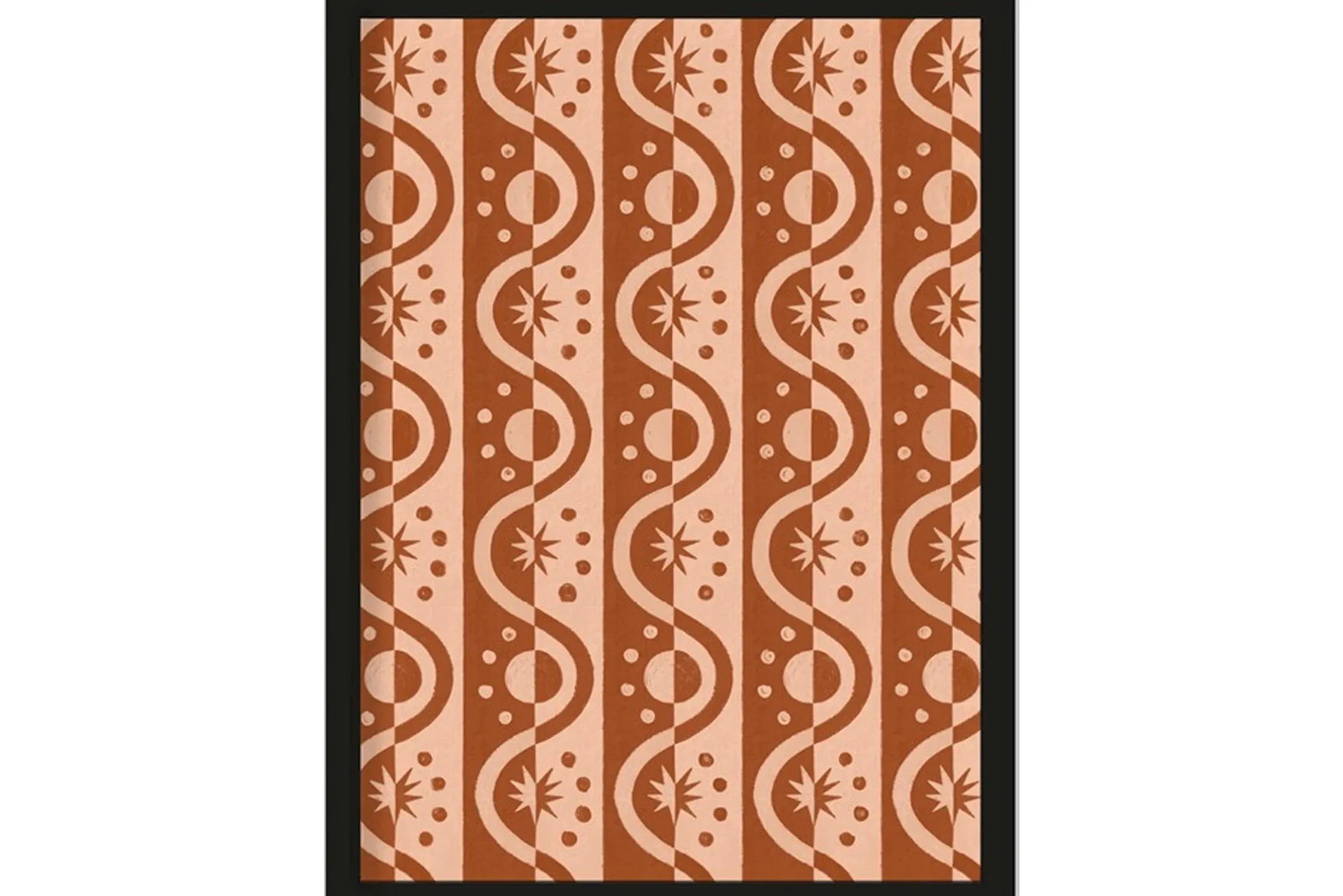 Art Print Moon Blockprint