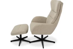 Draaifauteuil met hocker Naturel CH-73.051 Malmo