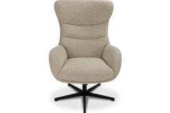 Draaifauteuil met hocker Naturel CH-73.051 Malmo