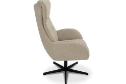 Draaifauteuil met hocker Naturel CH-73.051 Malmo