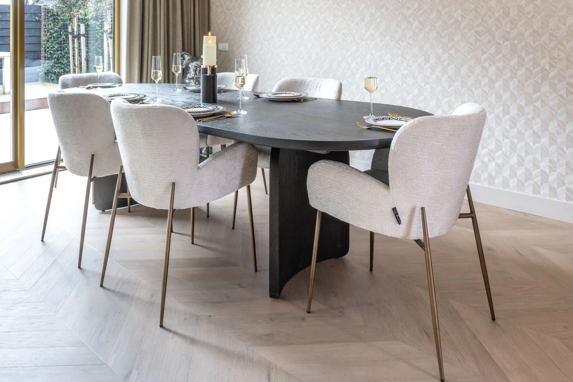 Eetkamertafel zwart Fairmont