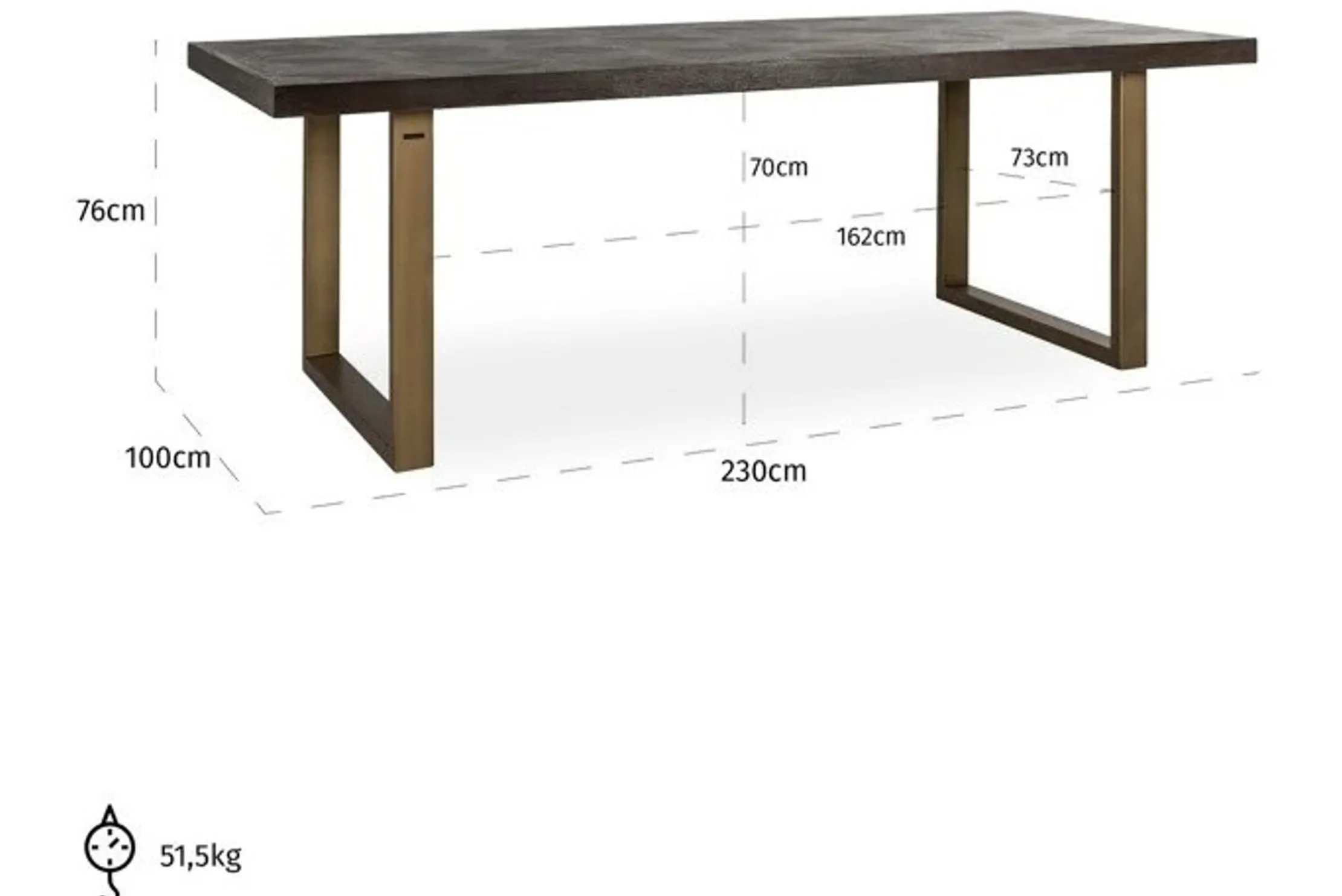 Eettafel 212064 Luxor