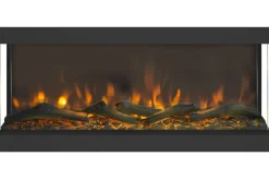 Elektrische Levico 90 3D LED haard zwart Disegno