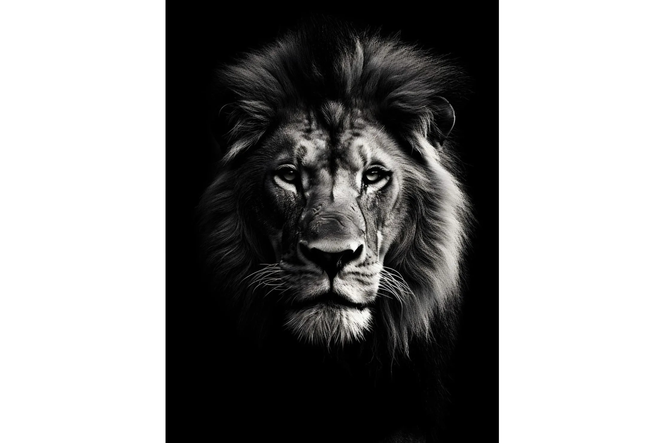 Glasschilderij Mighty Lion