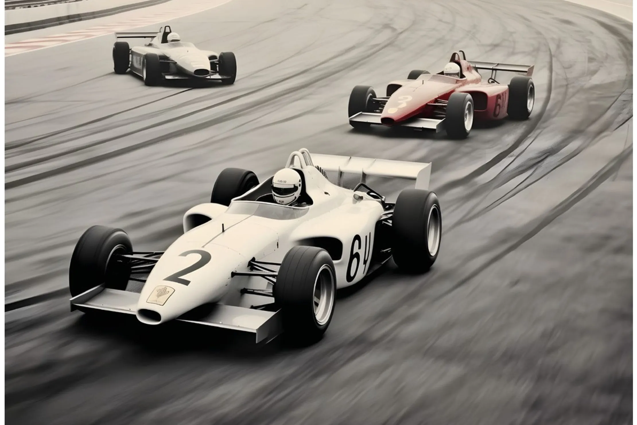 Glasschilderij Race Track