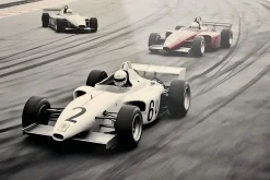 Glasschilderij Race Track