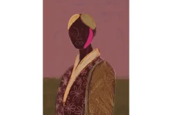 Glasschilderij Silhouette Lady