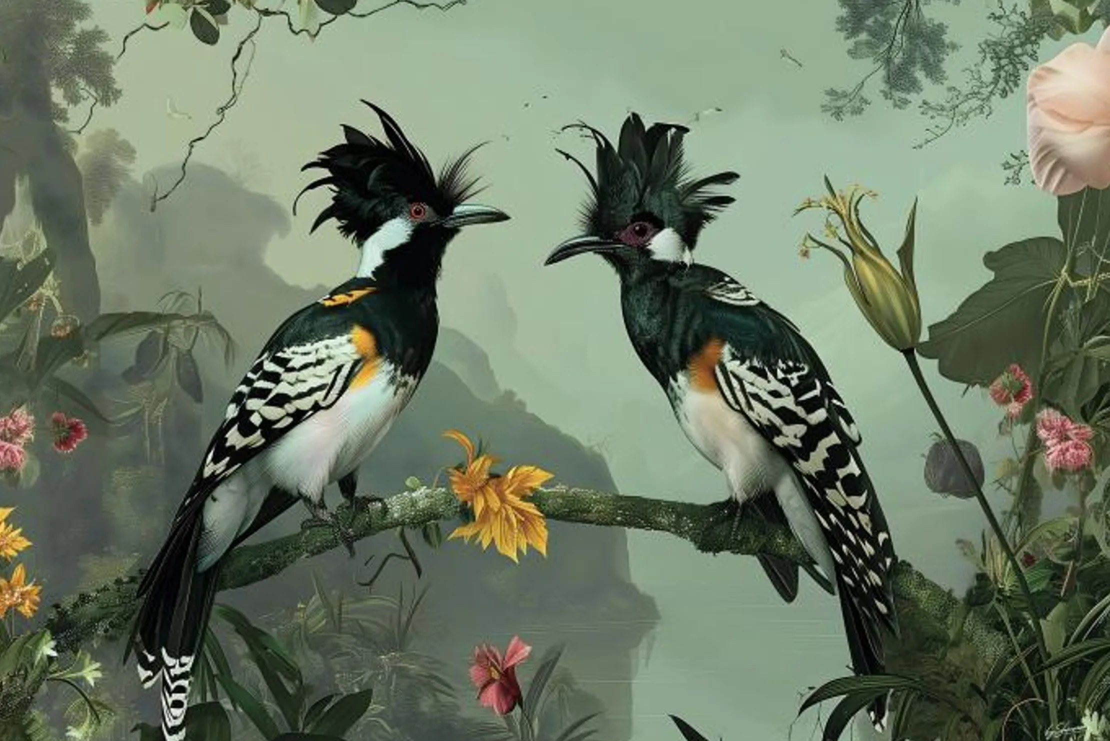 Glasschilderij Vogels met Kuif 110160BS-637