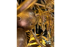 Hanglamp LB023/12+1 ambachtelijk brons Bellagio | Leclercq & Bouwman