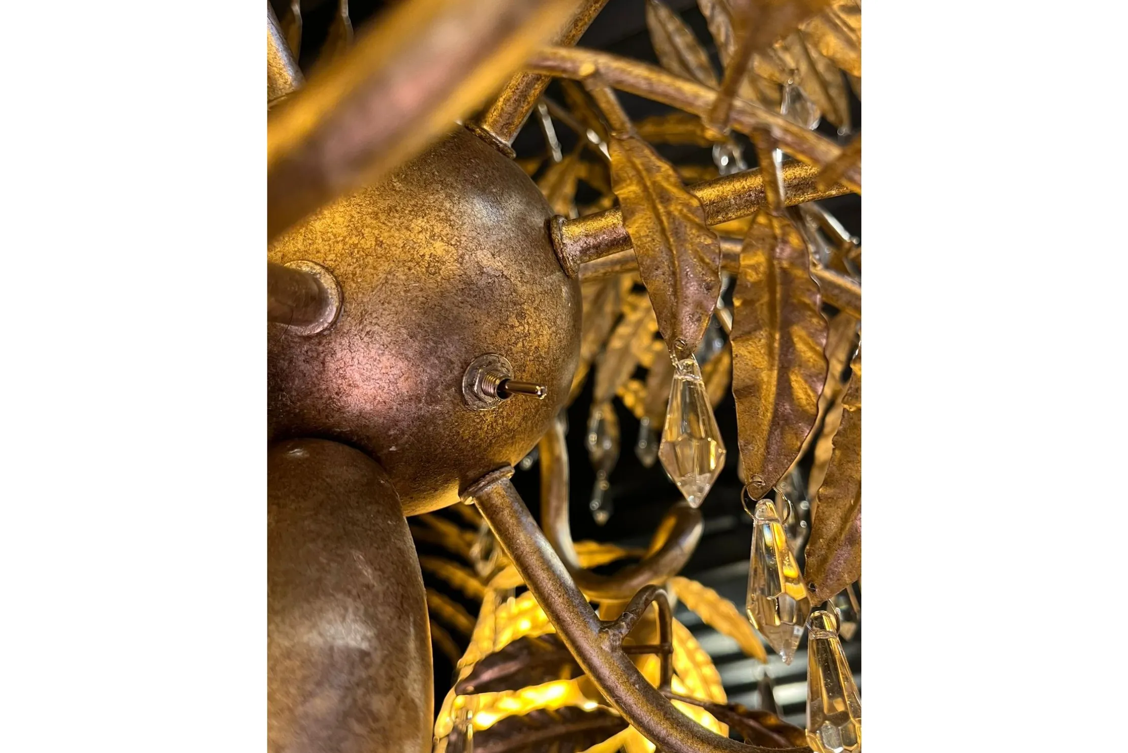 Hanglamp LB023/12+1 ambachtelijk brons Bellagio | Leclercq & Bouwman