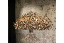 Hanglamp LB039/12+1 ambachtelijk zilver Aix | Leclercq & Bouwman
