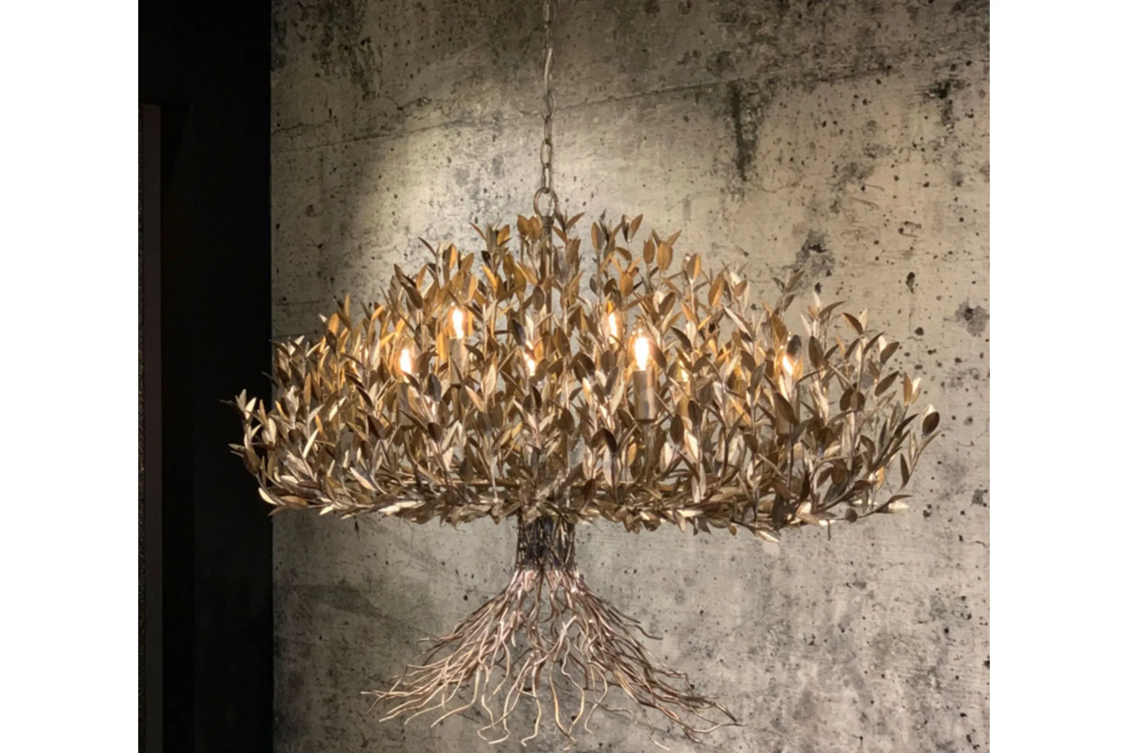Hanglamp LB039/12+1 ambachtelijk zilver Aix | Leclercq & Bouwman