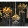 Hanglamp LB039/9+1 ambachtelijk zilver Aix | Leclercq & Bouwman