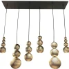 Hanglamp LB780-6 ovaal ambachtelijk zilver Allure | Leclercq & Bouwman
