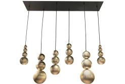 Hanglamp LB780-6 ovaal ambachtelijk zilver Allure | Leclercq & Bouwman