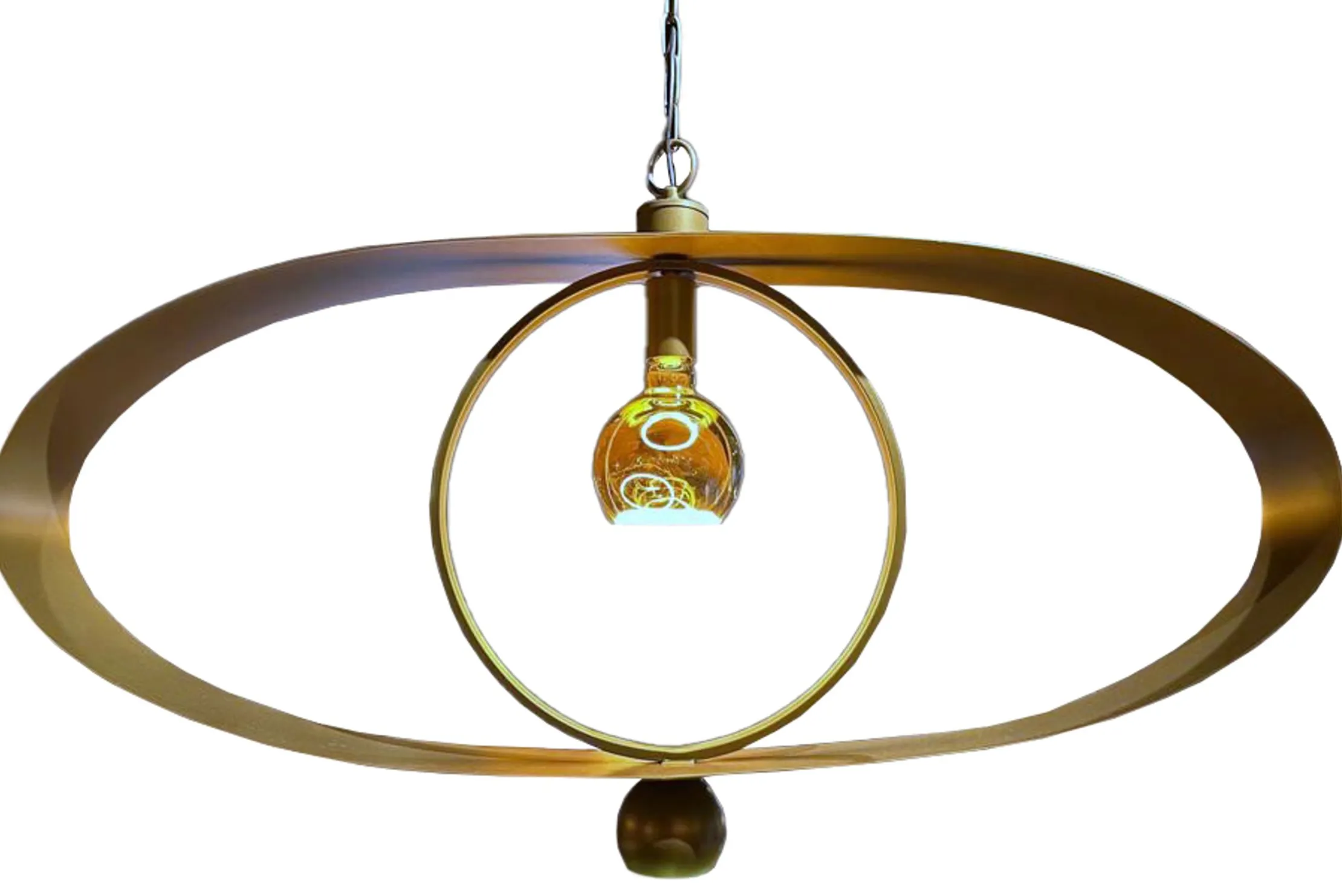 Hanglamp LB048-1+1 ovaal brons Breeze | Leclercq & Bouwman