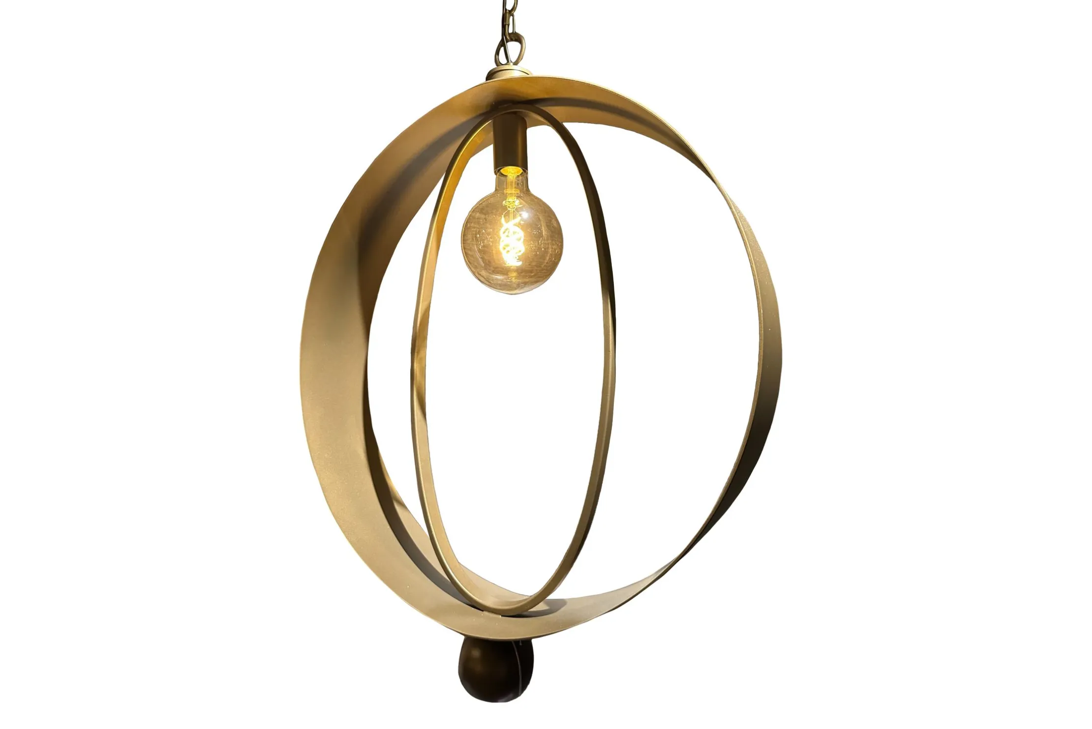 Hanglamp LB047-1+1 rond brons Breeze | Leclercq & Bouwman