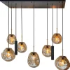 Hanglamp 9-lichts amber Yamal