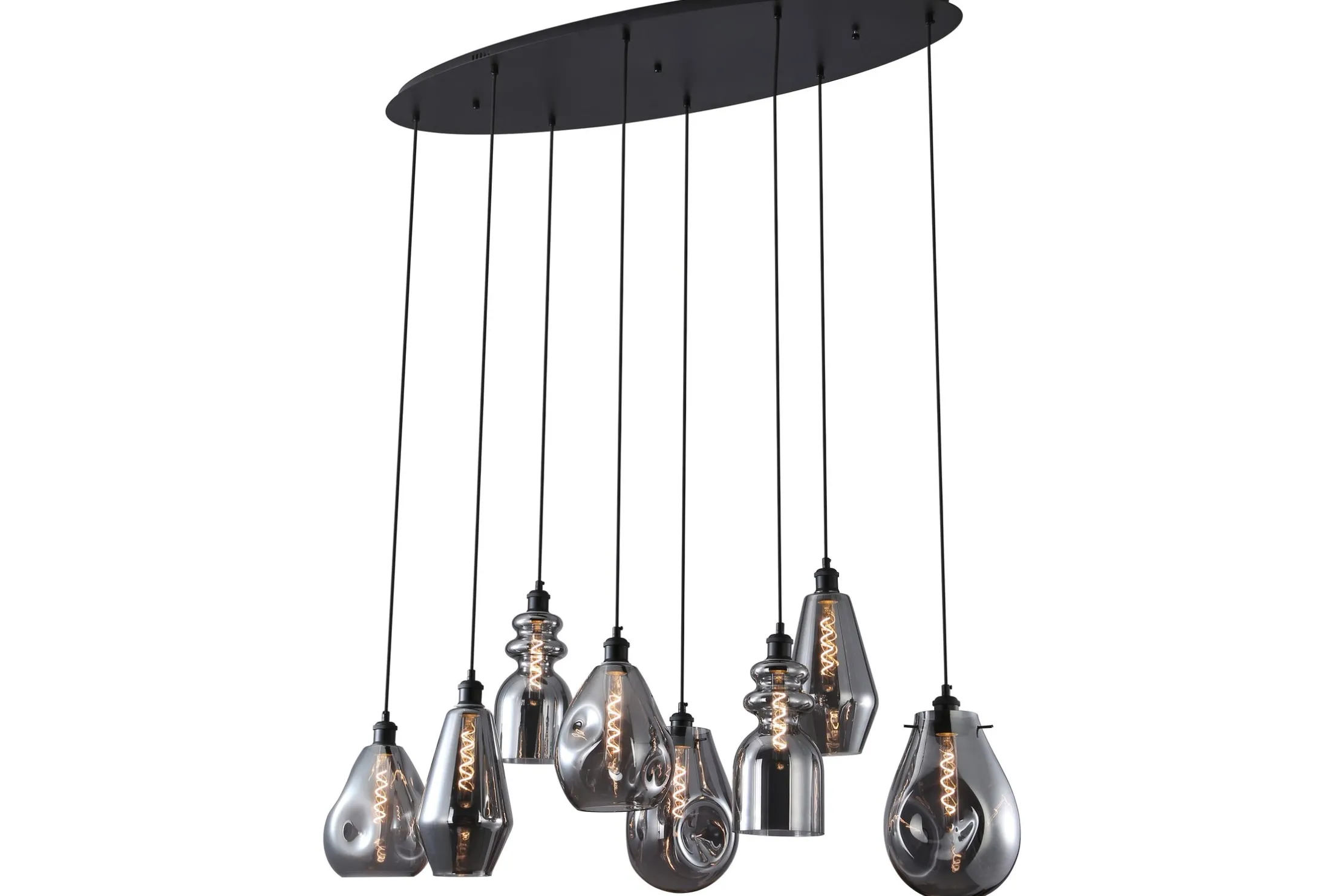 Hanglamp 8-lichts ovaal Cayden