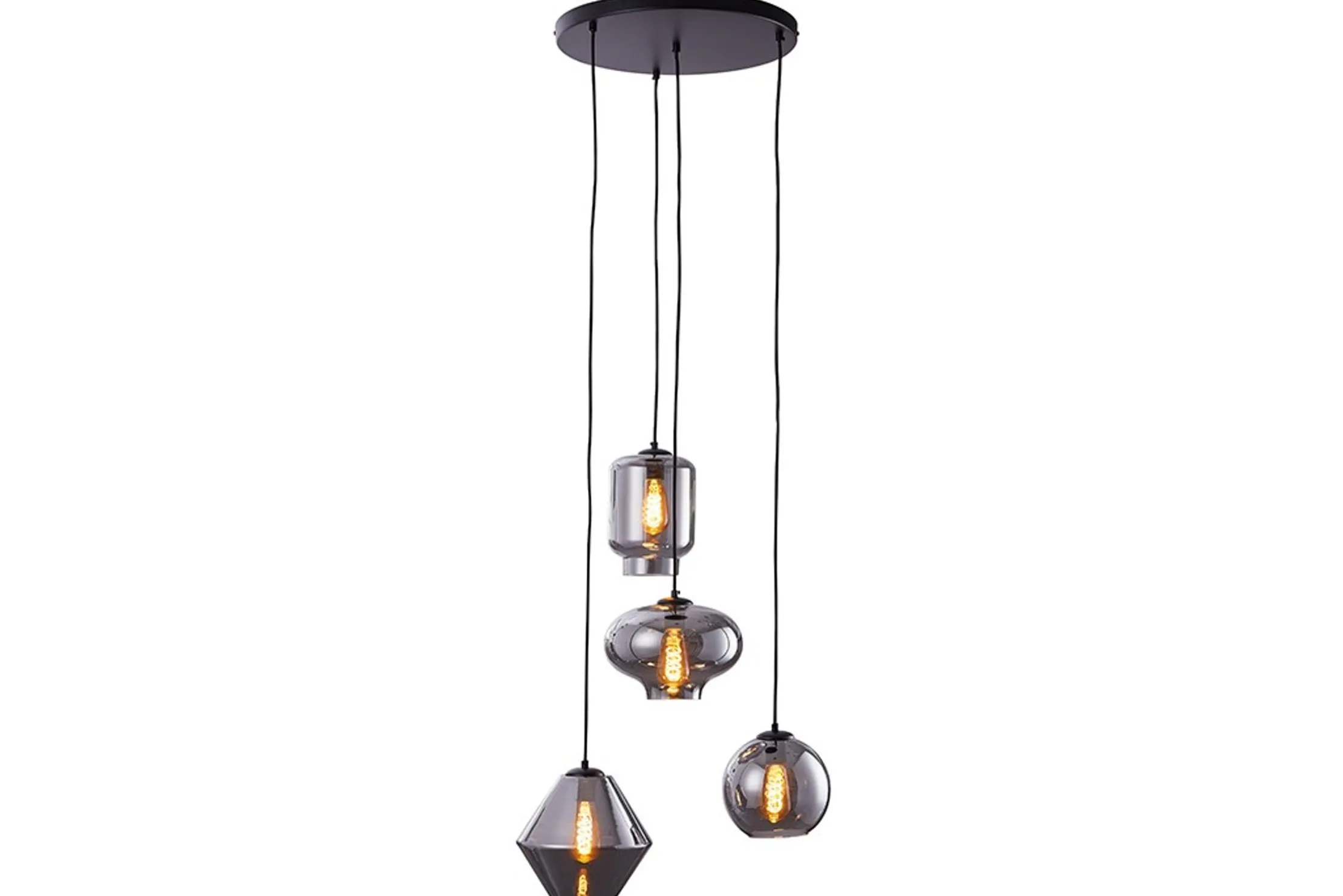 Hanglamp 4-lichts rond Connor