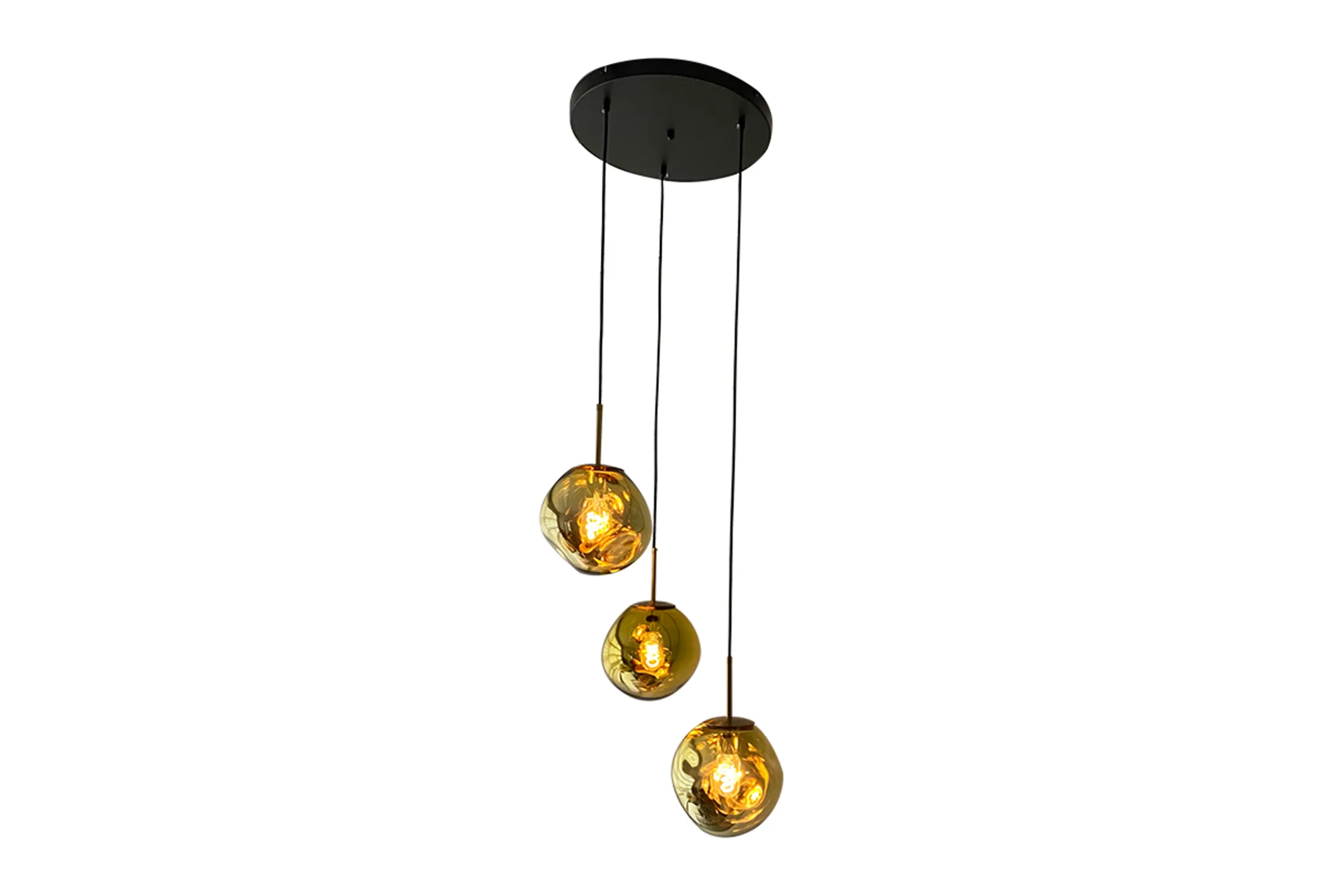 Hanglamp 3-lichts rond Gold Boaz