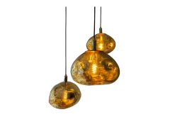 Hanglamp 3-lichts rond Gold Melt