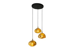 Hanglamp 3-lichts rond Gold Melt