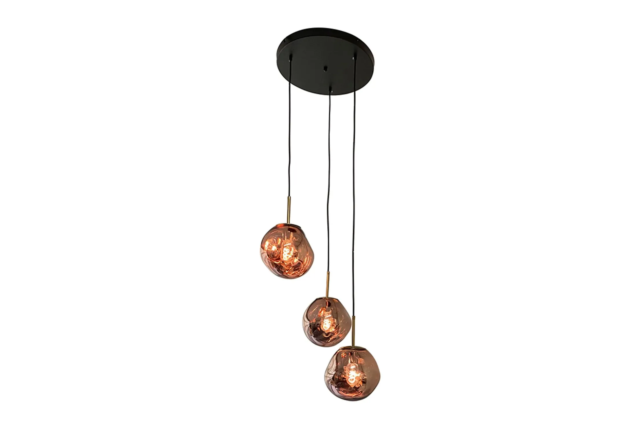 Hanglamp 3-lichts rond Rood Boaz