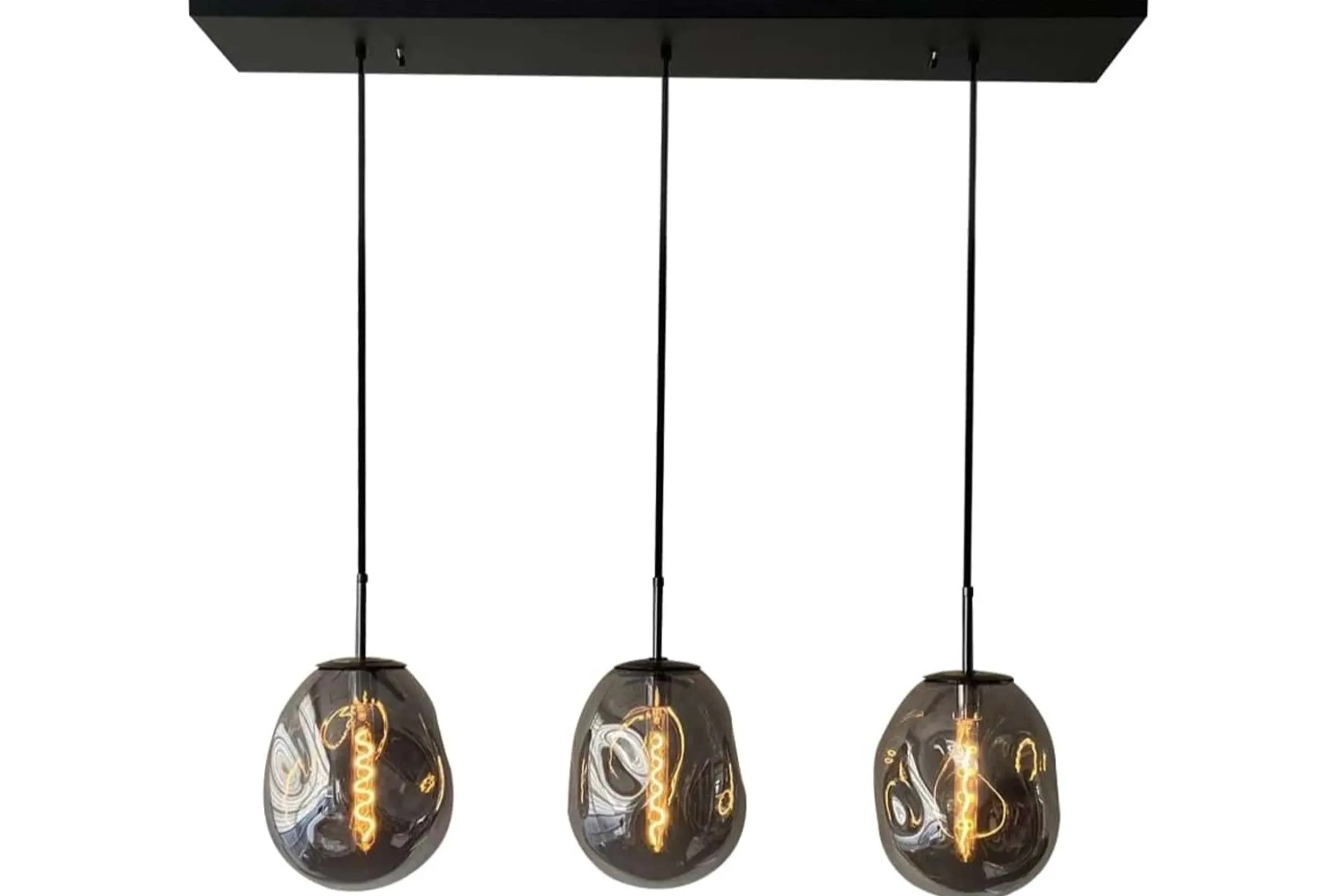 Hanglamp 3-lichts Smoked Boaz