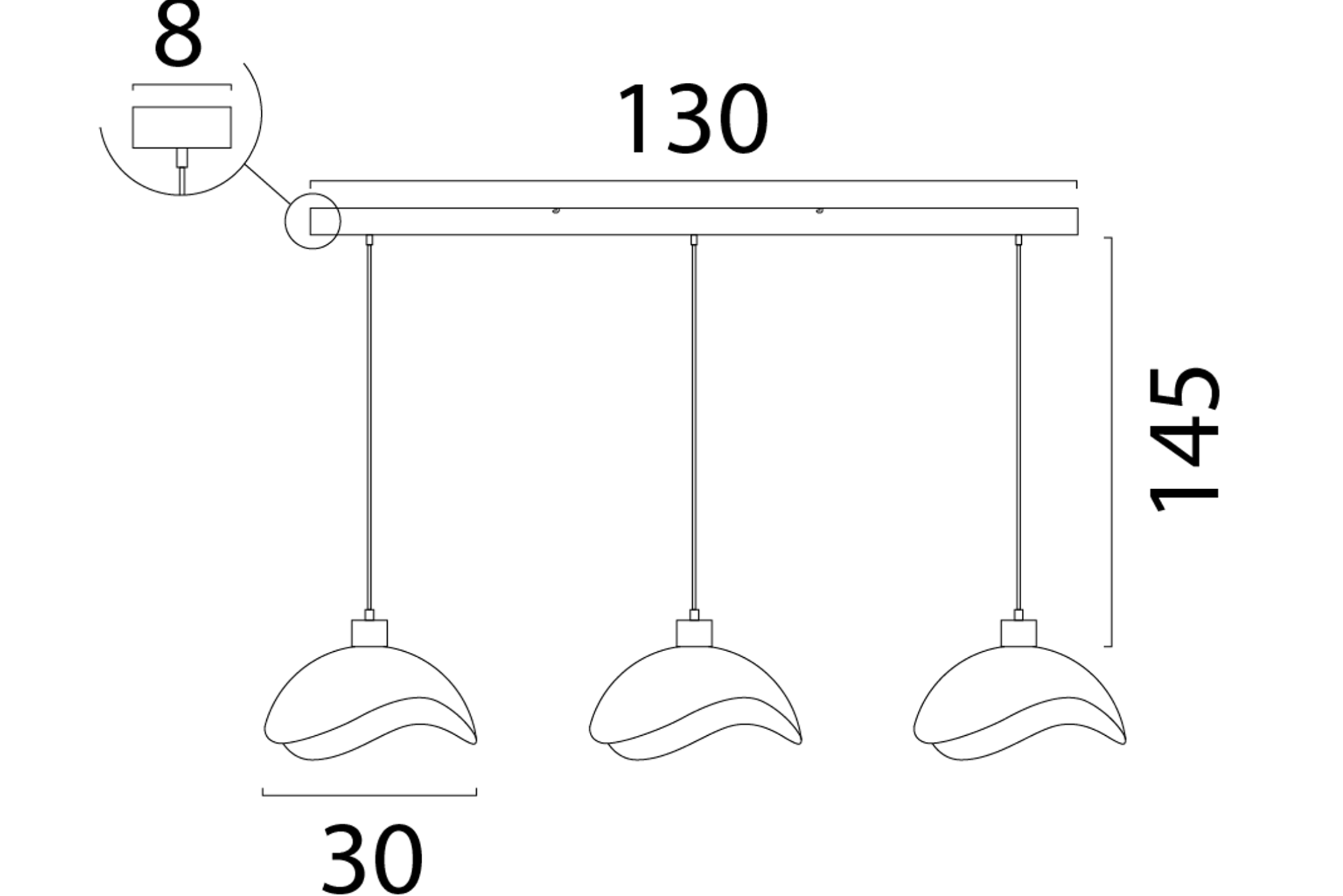 Hanglamp 2403-05-05-130-3 Volta