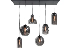 Hanglamp Zwart Rookglas Fantasy