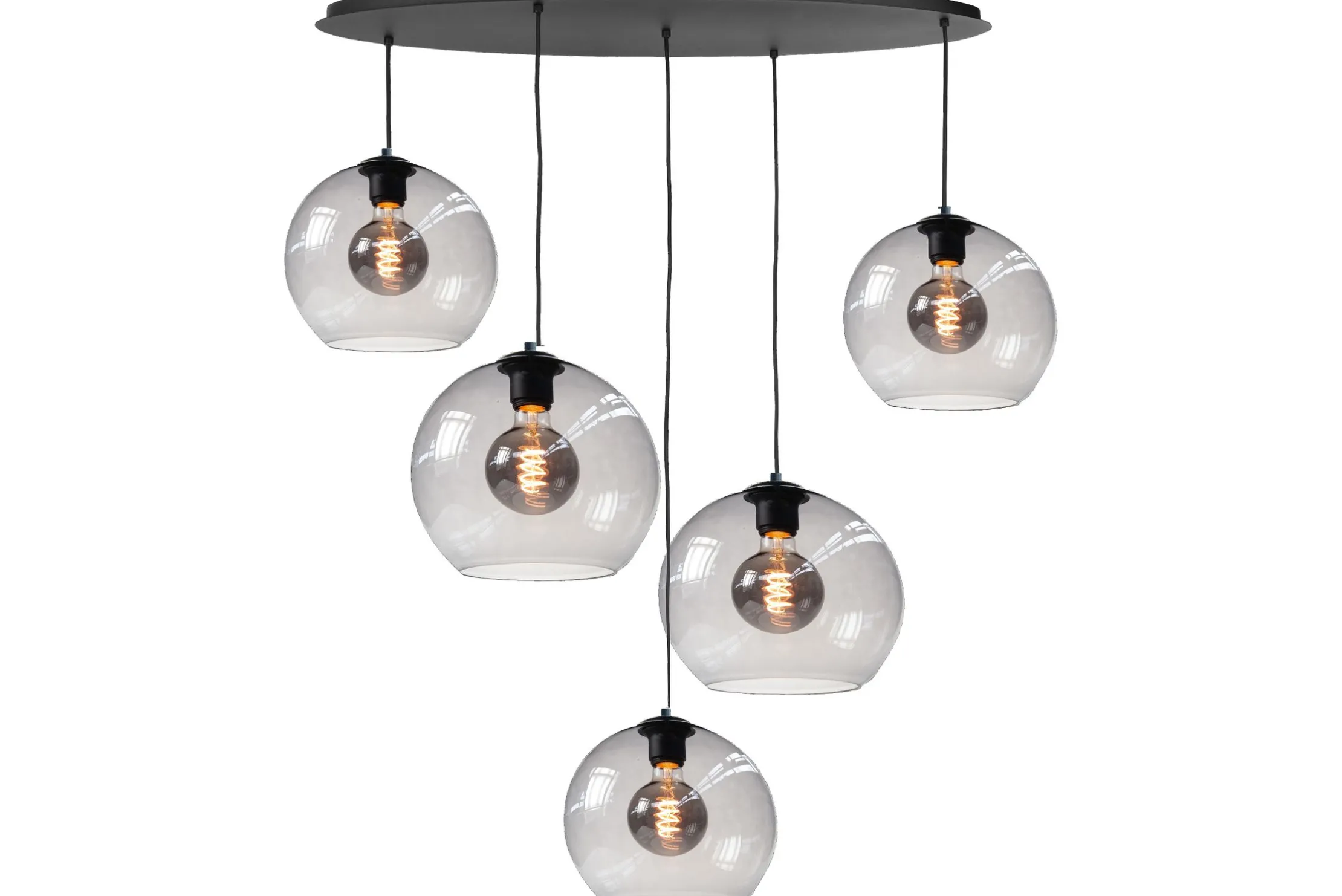 Hanglamp Zwart Rookglas Fantasy