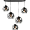 Hanglamp Zwart Rookglas Fantasy Ovaal