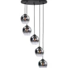 Hanglamp Zwart Semi Rookglas Fantasy