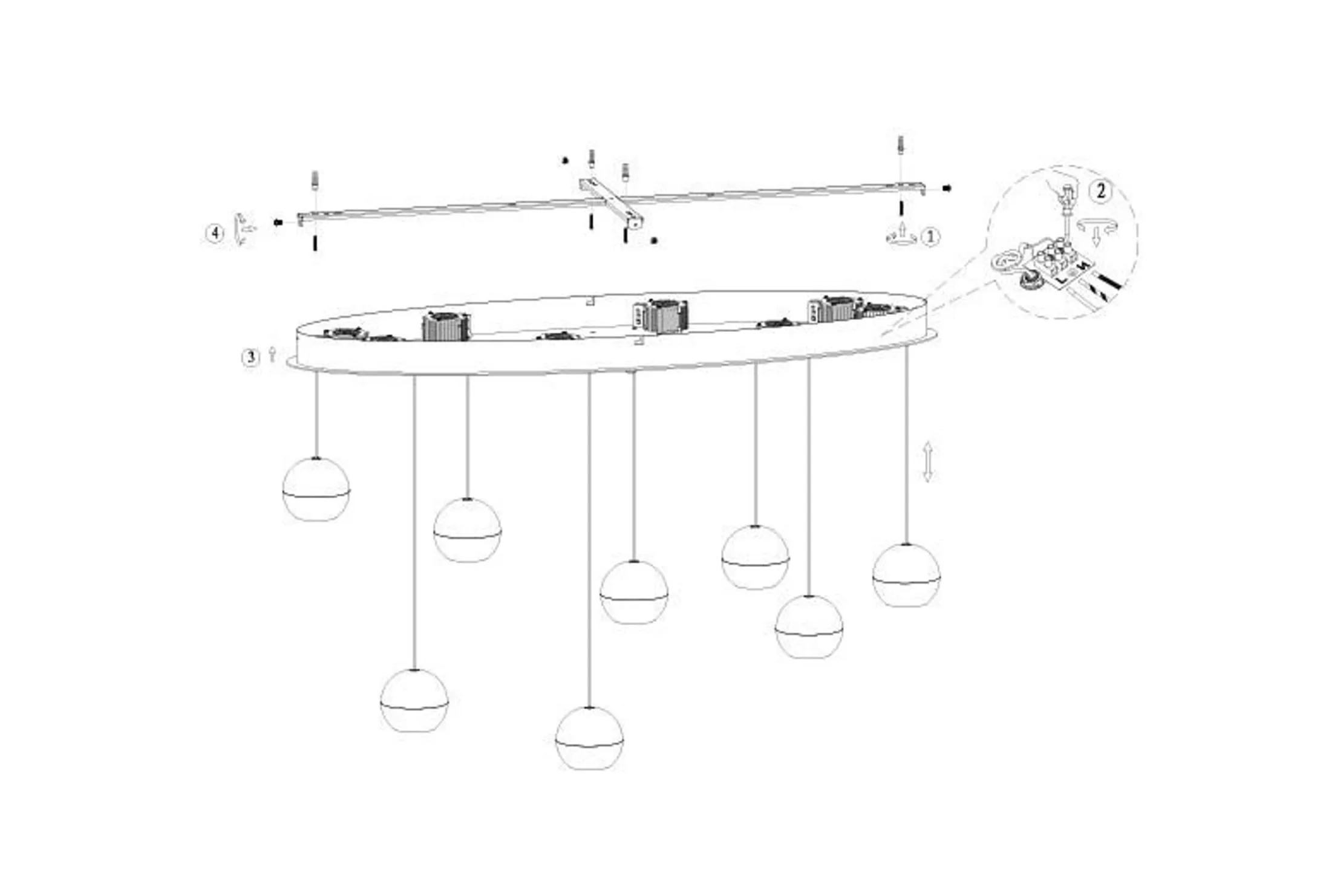 Hanglamp 4591ZW Belluno