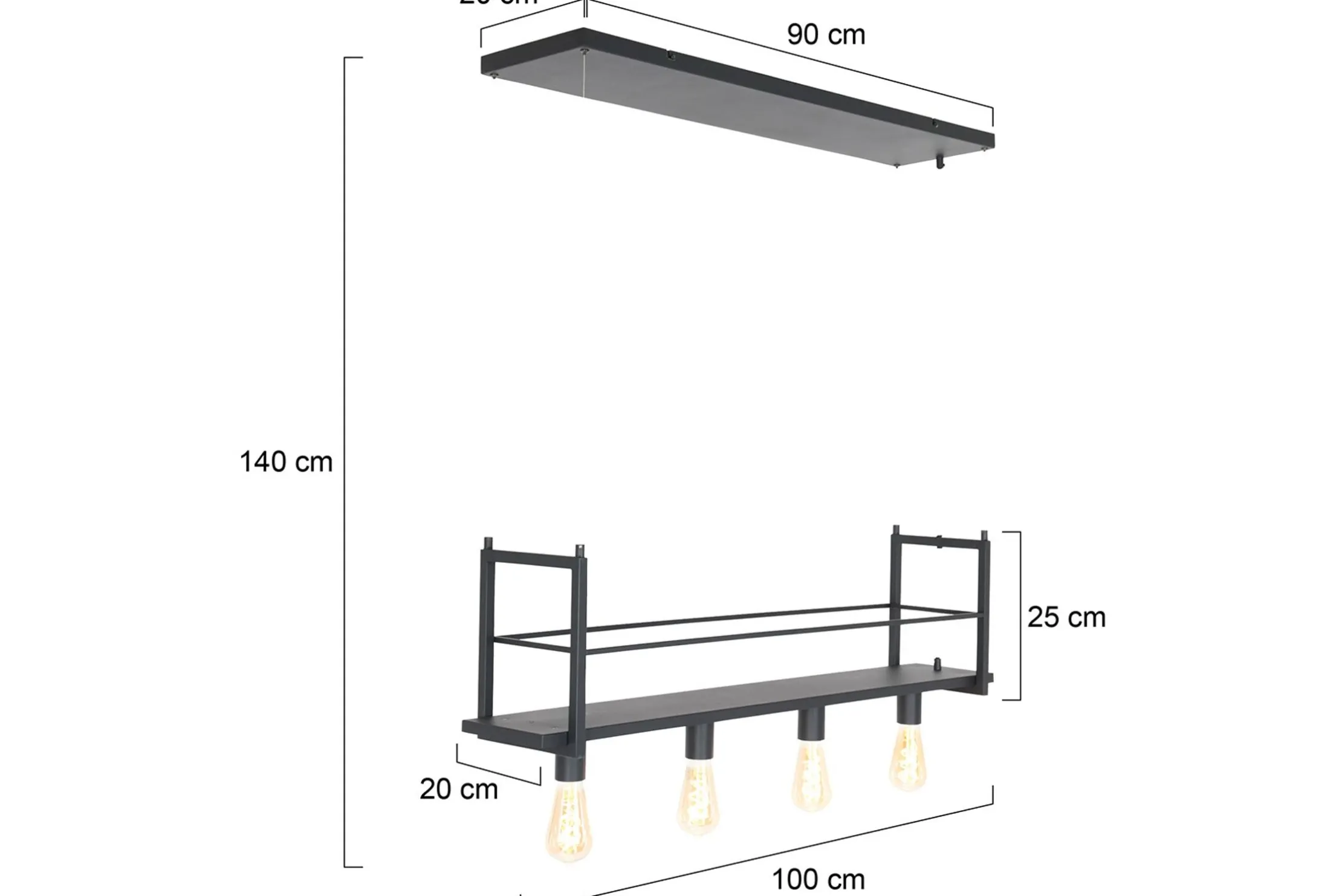 Hanglamp 2983ZW Buckley Mexlite