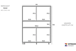 Hoge kast Walnoot ME-70.015 Jule