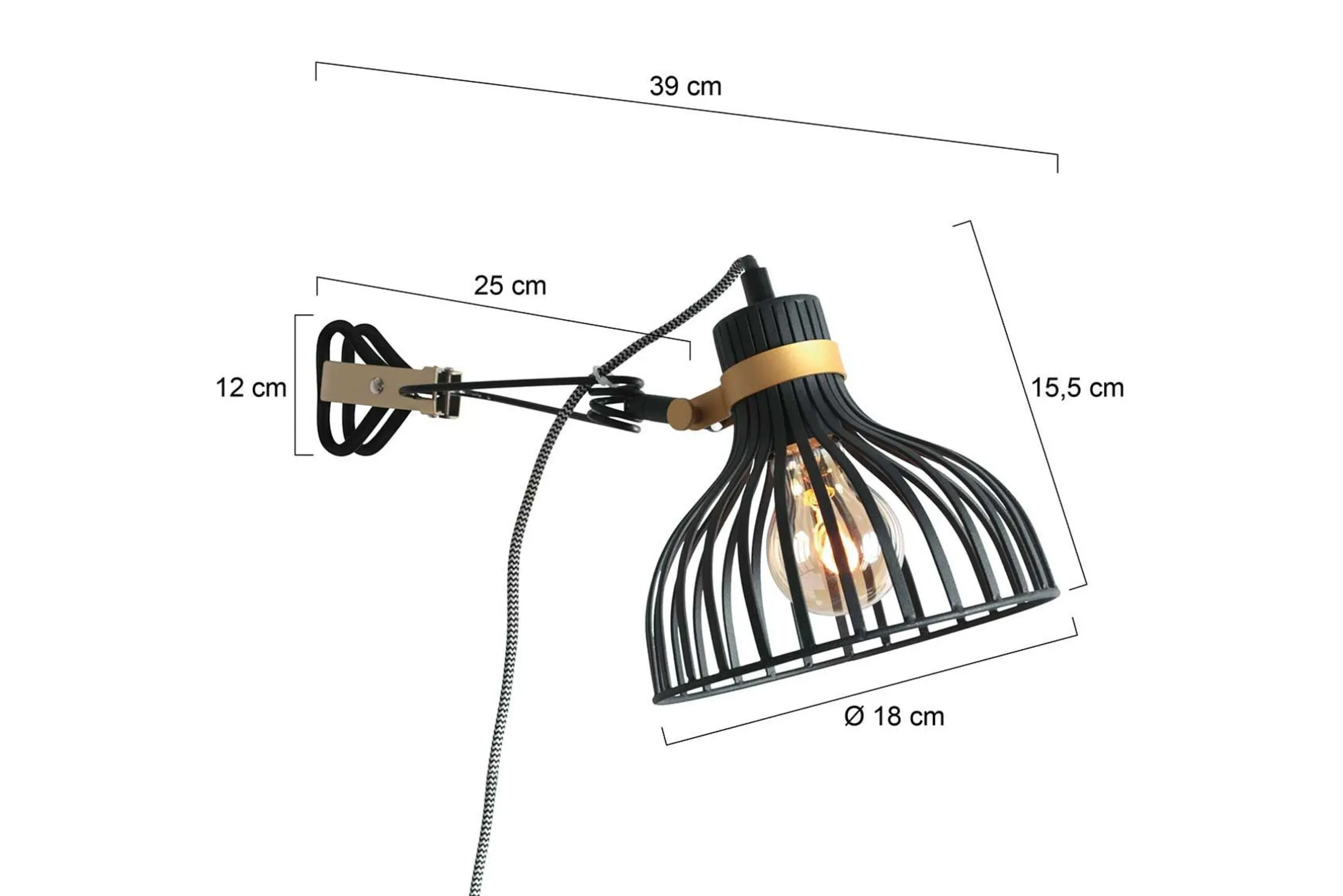 Klemlamp 3093ZW Maze