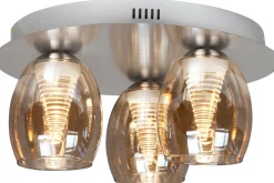 Plafondlamp Amberglas Nebula