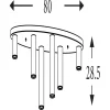 Plafondlamp 50571-6BK Tubes
