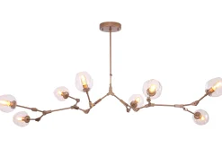 Plafondlamp 8-lichts Brons Cas