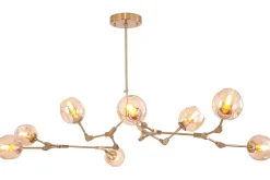 Plafondlamp 8-lichts Messing Cas
