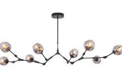 Plafondlamp 8-lichts Zwart Cas