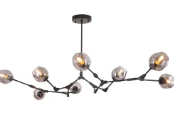 Plafondlamp 8-lichts Zwart Cas