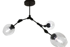 Plafondlamp 3-lichts Zwart Cas