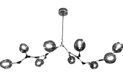 Plafondlamp nikkel 9-lichts Cas