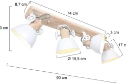 Plafondlamp 2729W Gearwood Mexlite