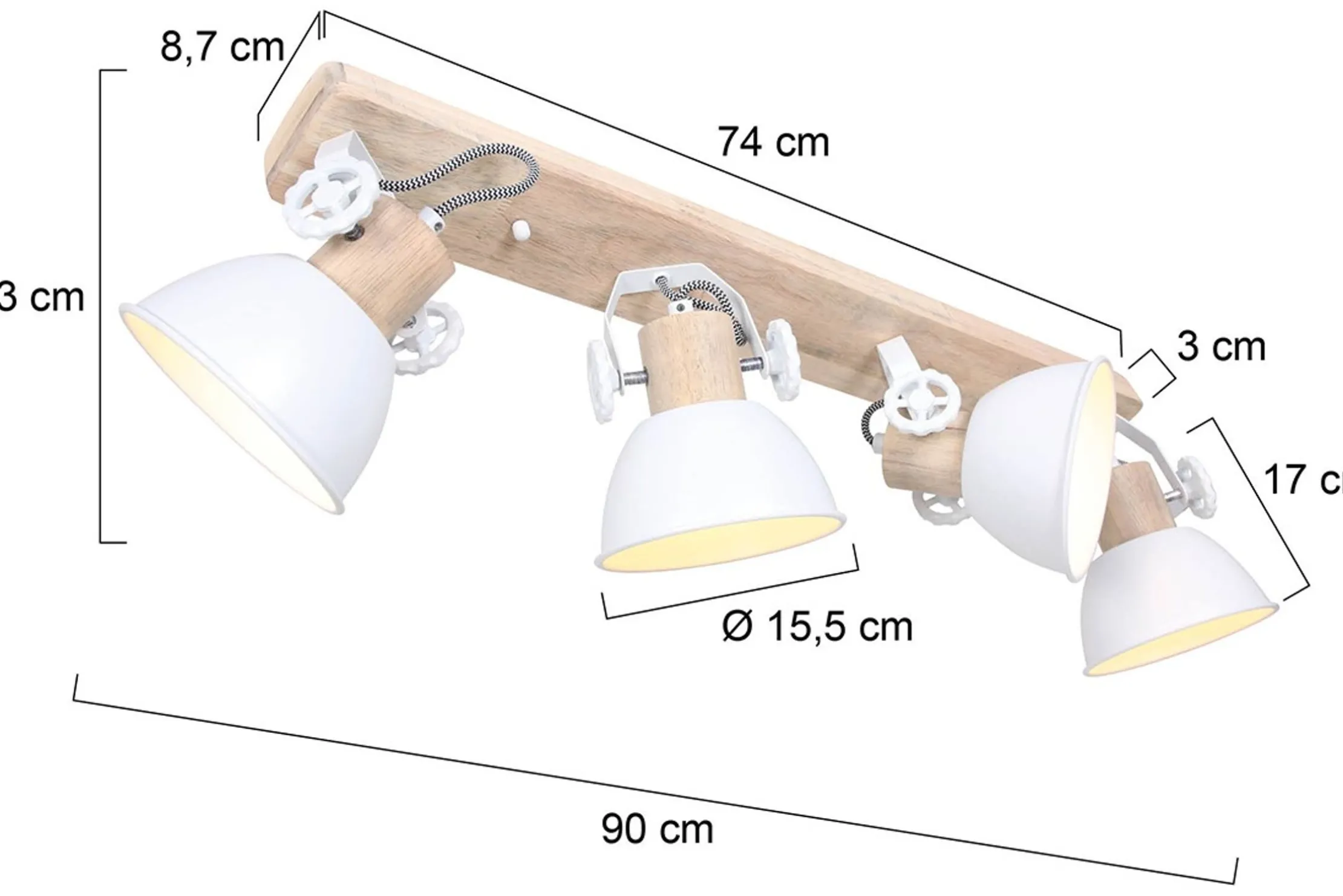 Plafondlamp 2729W Gearwood Mexlite